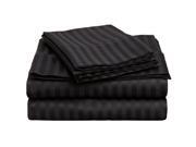 Superior Striped 300-Thread Sheet Set, Premium Long-Staple Cotton, King, Black Superior Striped 300-Thread Sheet Set, Premium Long-Staple Cotton, King, Black