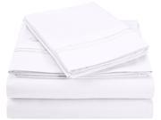 Superior 2-Line Embroidery Microfiber Sheet Set, Gift Box, King, White Superior 2-Line Embroidery Microfiber Sheet Set, Gift Box, King, White