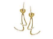 18K Yellow Gold Curled Diamond Earrings SE94881EFZZ