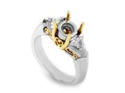 Platinum Yellow Gold Diamond Engagement Ring Mounting MFC15 041213