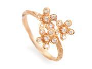 18K Rose Gold Diamond Flower Ring KO80251RRZ