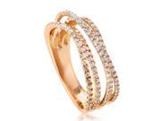 18K Rose Gold Diamond Band Ring ALR 10289R