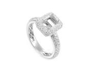 18K White Gold Diamond Pave Engagement Ring Mounting ASM 2340W