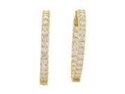 18K Yellow Gold Diamond Hoop Earrings SN0091664AB