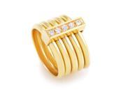 Women s 18K Yellow Gold 5 Band Diamond Ring