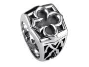 Sterling Silver Aces Black Mother of Pearl Signet Ring