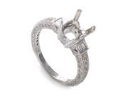 Natalie K. 14K White Gold Diamond Pave Mounting Ring SM4 071592