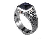 London Calling Sterling Silver Onyx Ring