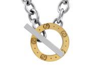 Icon Women s 18K Yellow Gold Sterling Silver Toggle Necklace