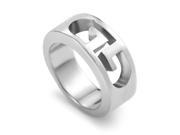 Sterling Silver Double G Cutout Ring 133288J89BO1367