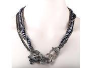 Jewels Verne Women s Sterling Silver Black Pearl Necklace 3012987001