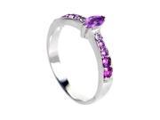 14K White Gold Pink Sapphire Ring
