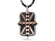 Alchemy in the UK Sterling Silver Onyx Hematite Pendant Necklace