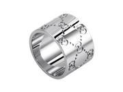 Icon Women s 18K White Gold Wide Band Ring GUC0293815