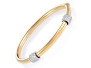 Women s 14K Rose White Gold Diamond Bangle Bracelet