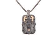London Calling Men s Gold Plated Silver Double Dog Tag Necklace