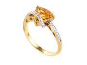 10K Yellow Gold Citrine and Diamond Ring LC1 01231