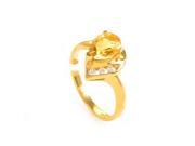 10K Yellow Gold Teardrop Citrine and Diamond Ring LC1 01194