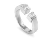 Sterling Silver Double G Ring AO436