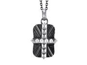 Mens Sterling Silver Union Jack Dog Tag Necklace