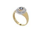 Women s 18K Multi Tone Gold Diamond Sapphire Ring