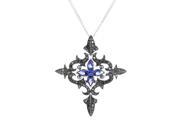 Belle Epoque 18K White Gold Diamond Sapphire Necklace