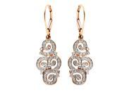14K Rose Gold Diamond Swirl Earrings EL4 10027R