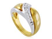 Women s 18K White Yellow Gold Diamond Band Ring