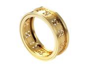Icon Women s 18K Yellow Gold Cutout Band Ring AGGUR1039
