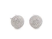 18K White Gold Diamond Pave Earrings CED7660