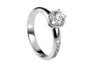Minou 18K White Gold .50ct Diamond Solitaire Engagement Ring