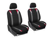 OxGord 6pc Seat Cover Red Gray Black