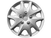 Full Set of 4 Silver Hubcap Cover Wheel Skins for 15 Steel Rims 1009 15 SL