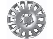 Full Set of 4 Silver Hubcap Cover Wheel Skins for 14 Steel Rims 995 14 SL
