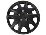 Full Set of 4 Black Hubcap Cover Wheel Skins for 14 Steel Rims 1009 14 BK