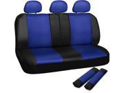 OxGord Premium Faux Leather Universal Rear Bench Seat Cover Set Blue