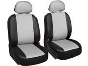 OxGord Premium Faux Leather Universal Bucket Seat Cover Set White