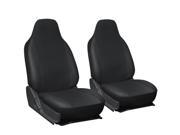 OxGord Premium Faux Leather Universal High Back Bucket Seat Cover Set Black
