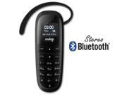 inDigi A2DP Stereo Bluetooth Headset Mini Phone w Dialer Keypad 0.66 LCD Caller ID For iPhones Android Phones