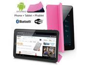 UNLOCKED! Pink 7.0 GSM Android Smart Phone Tablet PC Dual Sim FREE Smart Cover