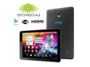 Indigi® 7.0 Fastest Dual Core Black Android 4.2 Tablet PC HDMI Google Play Leather Back