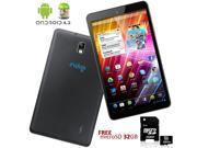 Indigi® Android 4.2 Tablet PC 7in Dual Core HDMI Leather Black Back >FREE 32GB microSD<