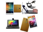 Indigi® Gold 7 Android 4.2 JB Dual Core Tablet PC Premium Leather Back Keyboard Case