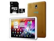 Indigi® 7.0 Android 4.2 Tablet PC Stylish Rare Gold Leather Back Case FREE 32GB microSD
