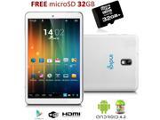 Indigi® 7 Tablet PC Android 4.2 Jelly Bean White Leather Back HDMI 32GB MicroSD