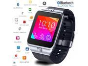 Indigi® UNLOCKED! 2 in 1 SIM Card Bluetooth 2 in 1 interconvertible Smart Watch Phone For All Android OS Smartphone iPhone iOS Silver