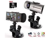 Indigi® HD Car DVR DualCam Front Rear Driving Recorder Dash Cam GPS Support FREE 32GB!