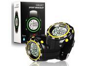 Indigi® Waterproof Bluetooth 4.0 Sports Watch Call SMS Notification 1 YR Battery Life Calorie Counter Stopwatch