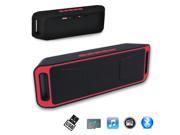 Indigi® [HOT Red] Portable Bluetooth Wireless Speaker Subwoofer Super Bass HIFI Stereo