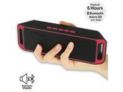Indigi® Ultra portable Wireless Bluetooth Speaker Soundbar Super BASS RED Great Gift!